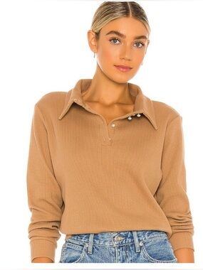 DONNI Thick Thermal Waffle Pullover size S